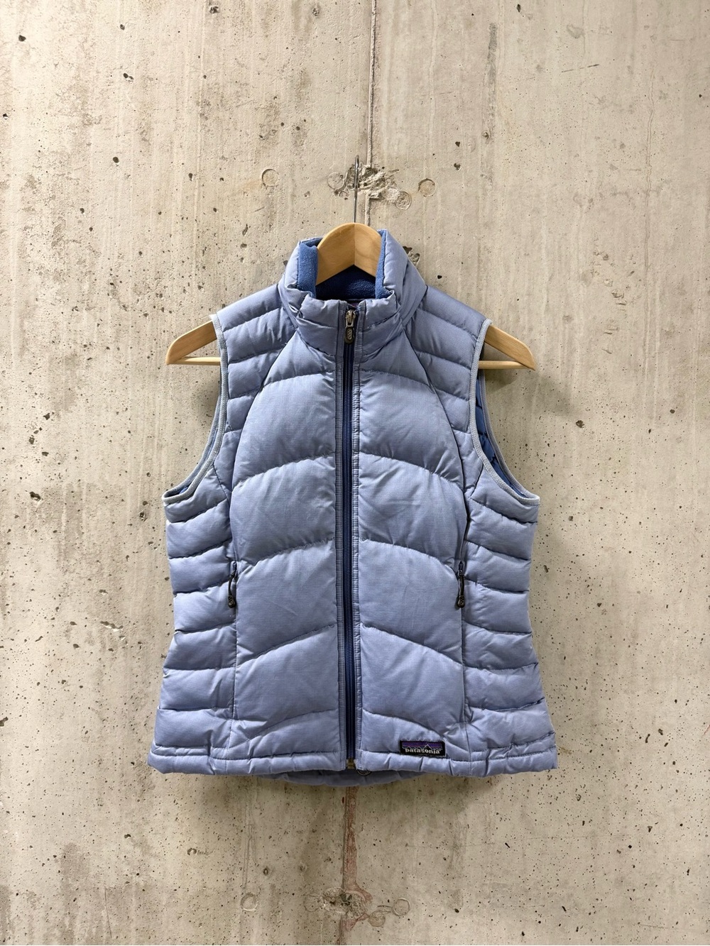 Patagonia Light Blue Quilted Down Vest